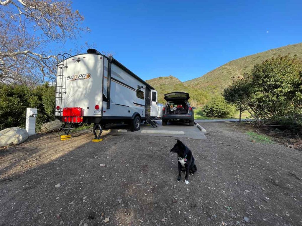 Parked at Leo Carillo State Park