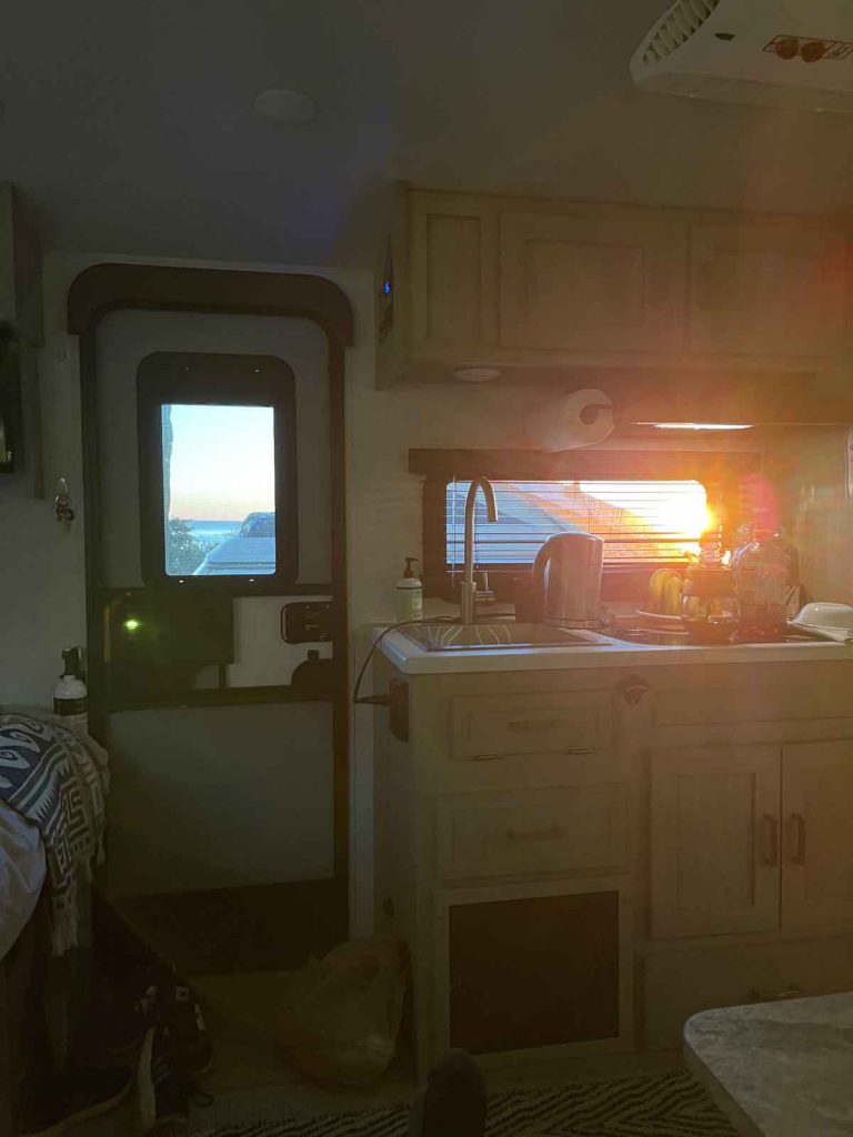 Sunrise in GeoPro Trailer